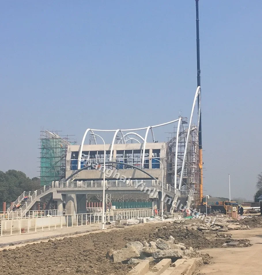 Steel framework of a commercial building project